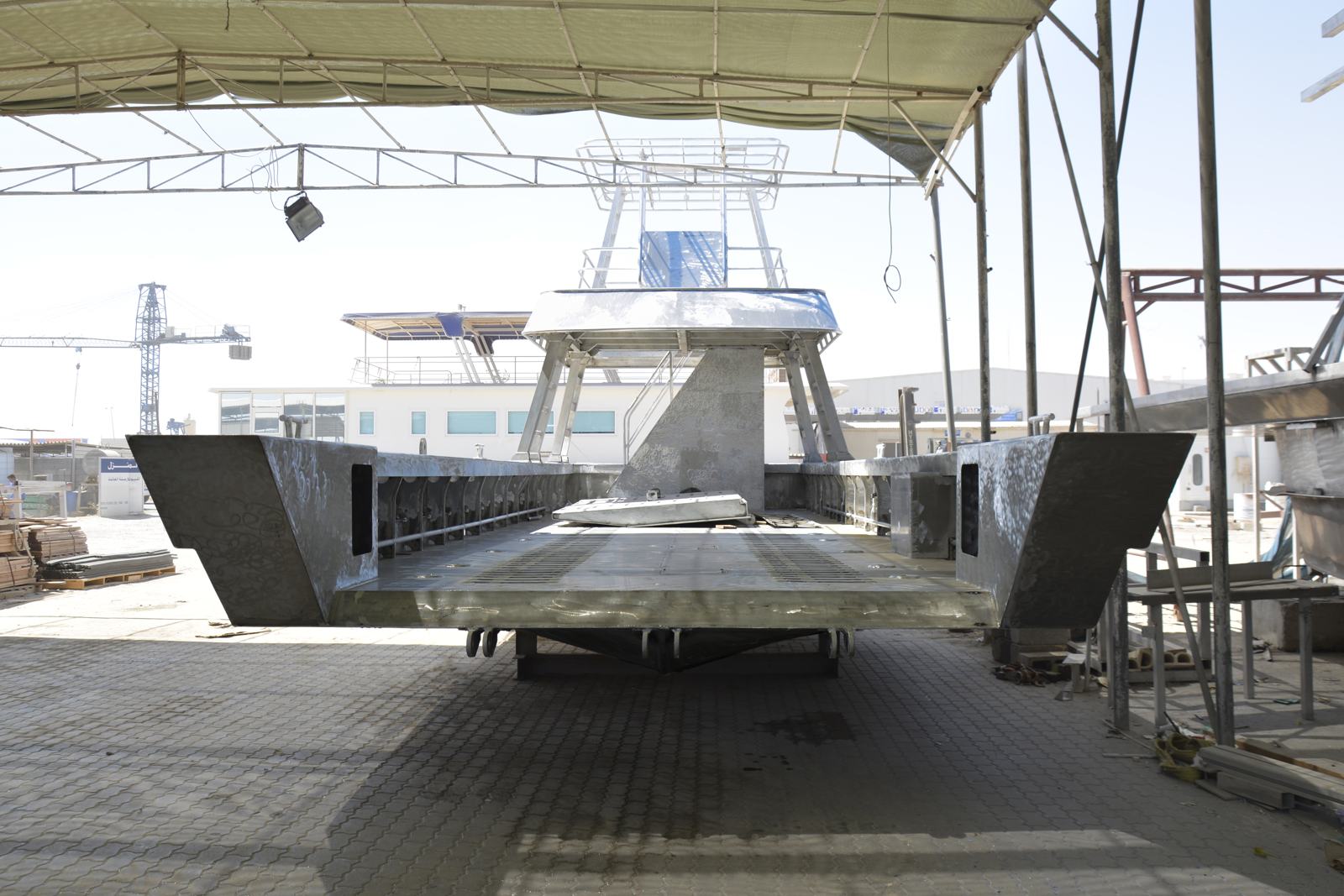 Refit of a 35 m (116 ft) houseboat